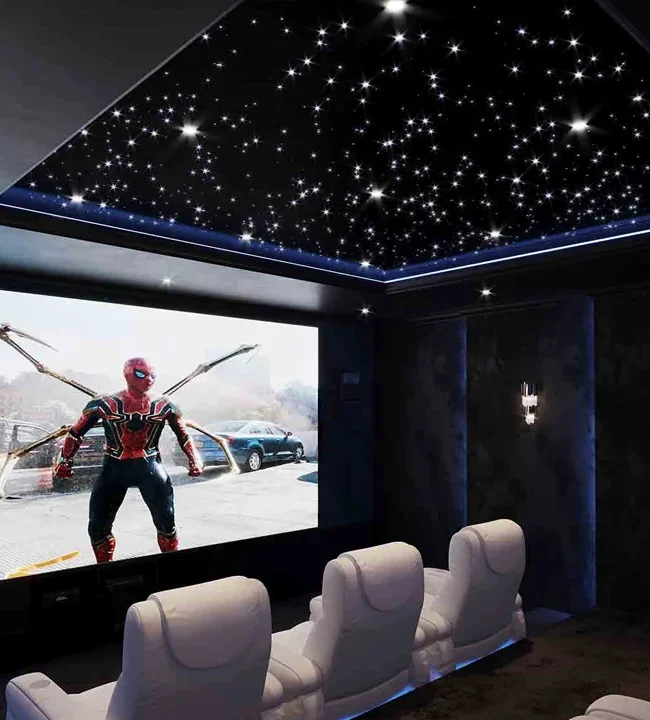 Elegant home cinema interiors with custom seating, acoustic wall treatments, ambient lighting, and premium AV equipment designed to avoid costly planning mistakes.